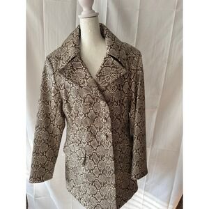 Alexachung Snakeskin Print Double Breasted Blazer Jacket Size 12
